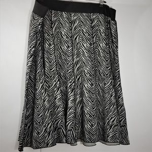 George Simonton Zebra Skirt -Grey/Black